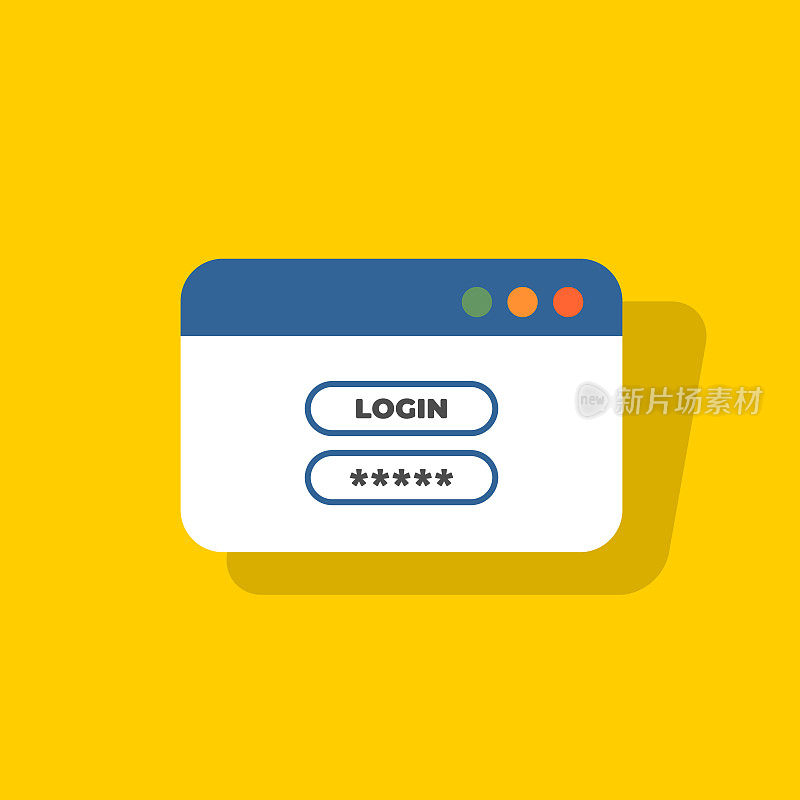Login form page with username and password.